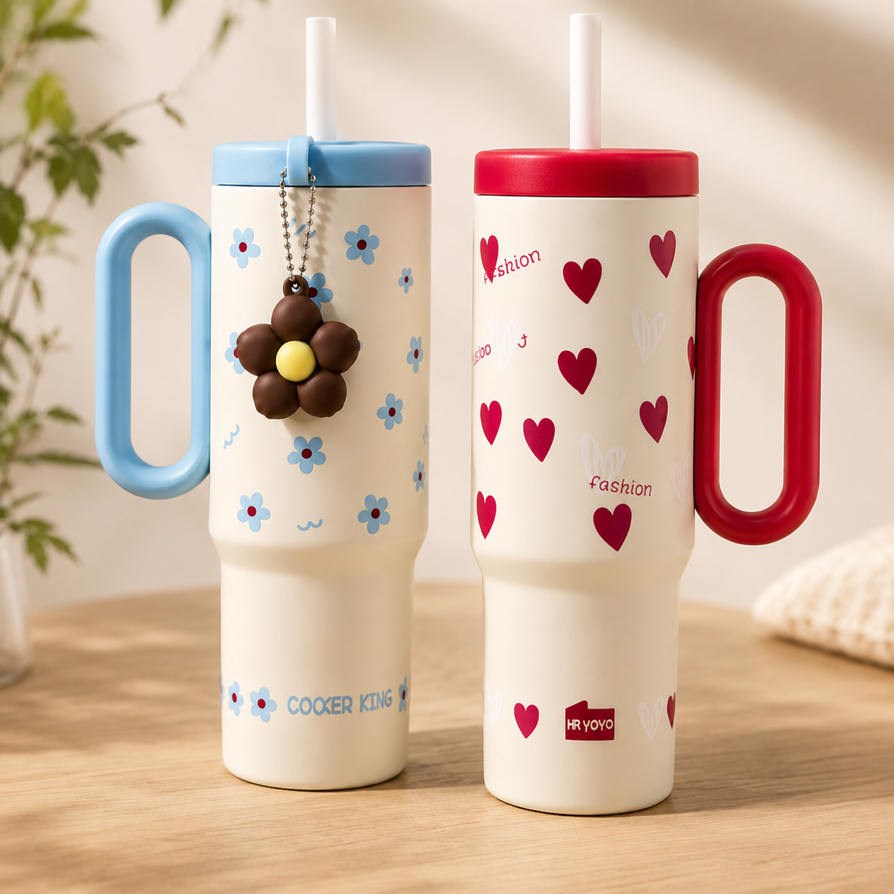Cute Pinteresty Tumblers with Straw