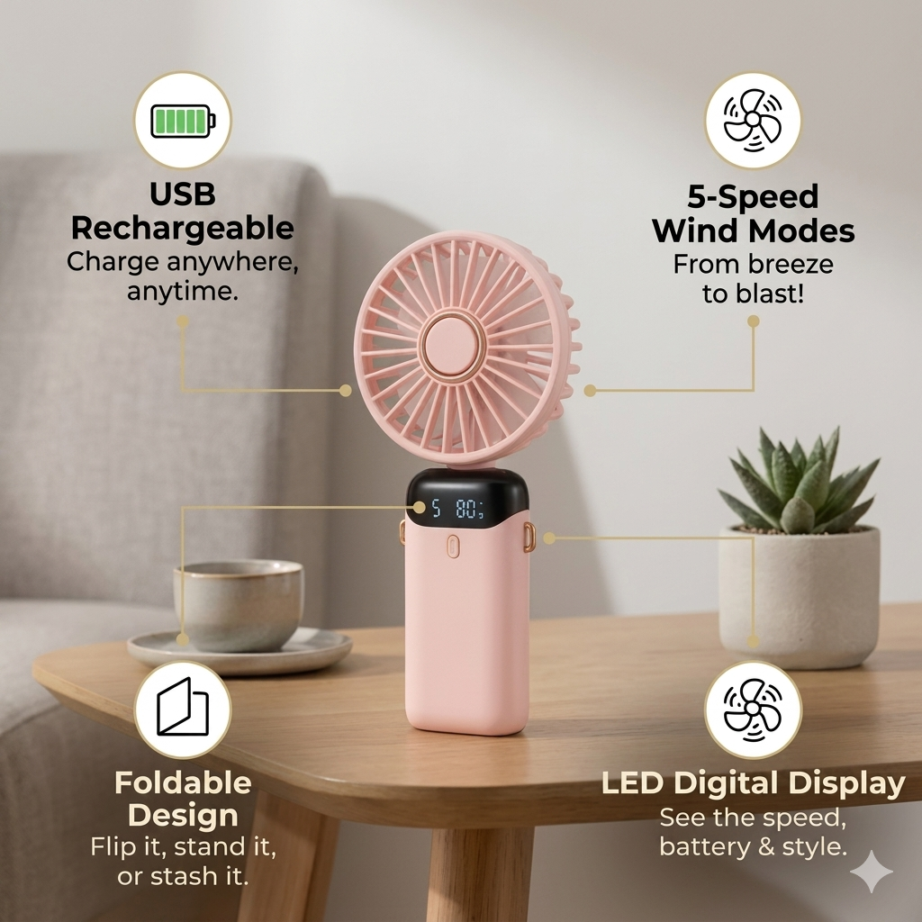 BreezeMate Pro - Mini Cooling Fan